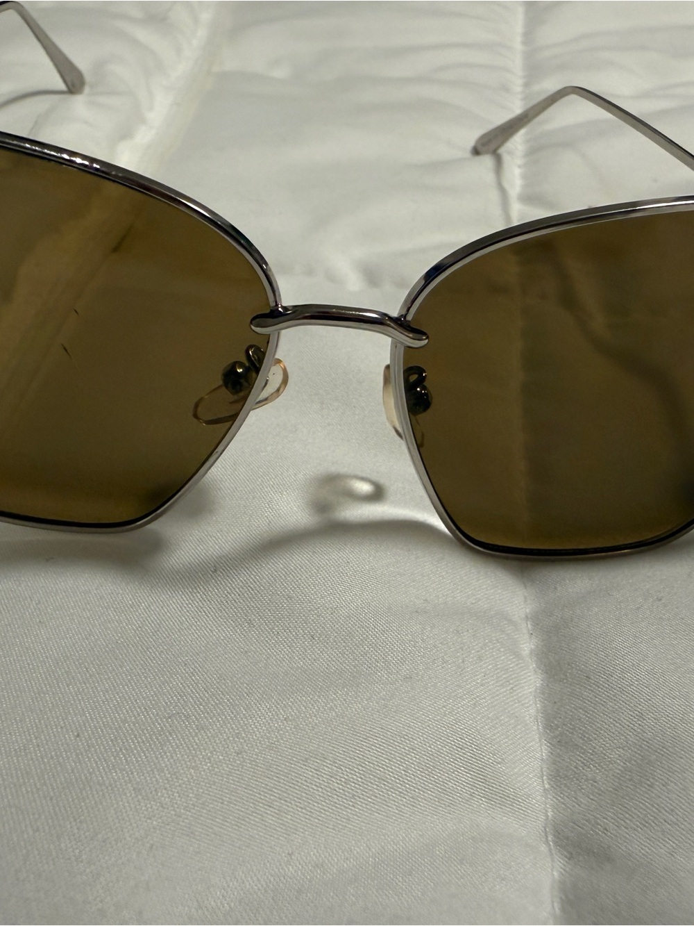 Anthropologie aviators - Brown Lens Silver Frame Sunglasses